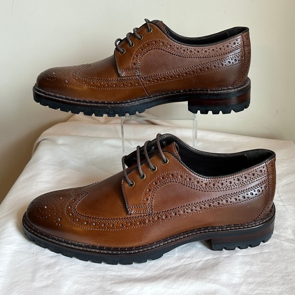 Men's Johnston Murphy 20-7872 Jennings Wing Tip Shoes Tan Size